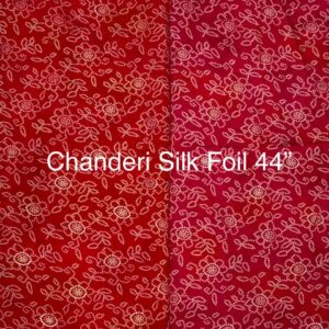 chanderi silk foil 44" bnadhani floral jaal