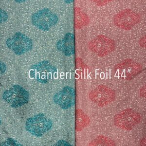 chanderi silk foil 44" floral chakra