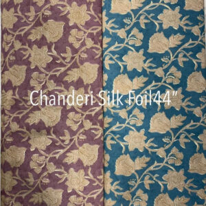 Home chanderi silk foil 44" running magenta